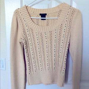 Calvin Klein cropped cable knit sweater